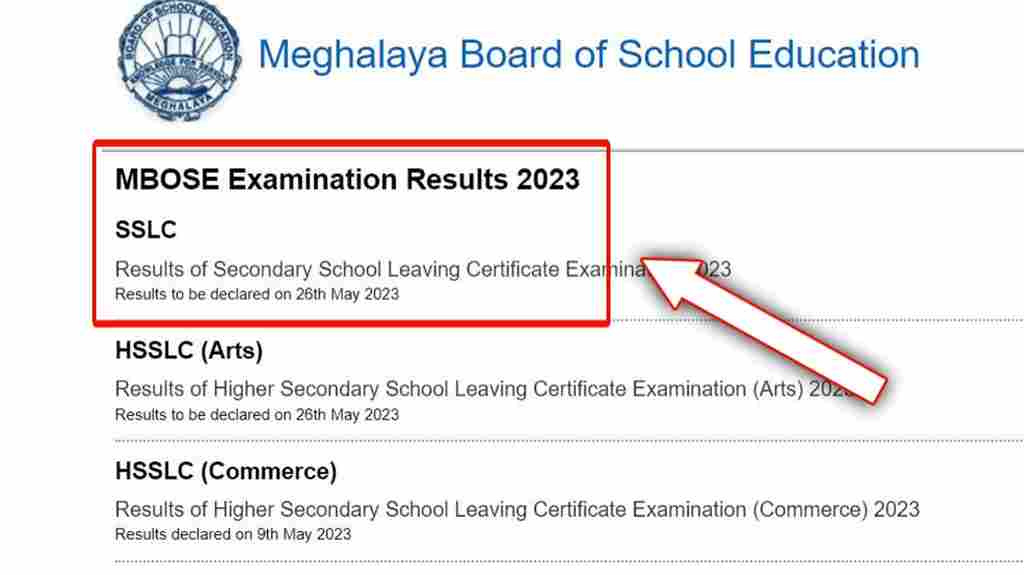 MBOSE SSLC Result 2023