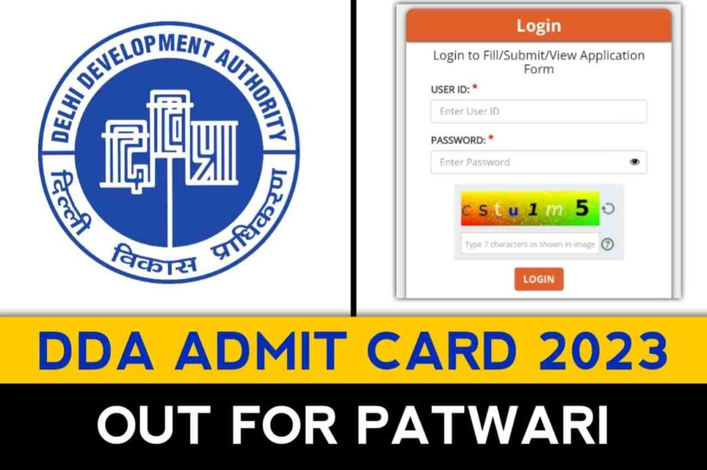 DDA Admit Card 2023