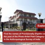 Find the names of Provisionally Eligible candidates for the post of the Photo-Artist Post Category no. ER10422 in the Anthropological Survey of India