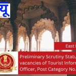 Preliminary Scrutiny Status for the vacancies of Tourist Information Officer, Post Category No. ER14824.