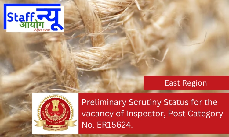 
                                                        Preliminary Scrutiny Status for the vacancy of Inspector, Post Category No. ER15624.