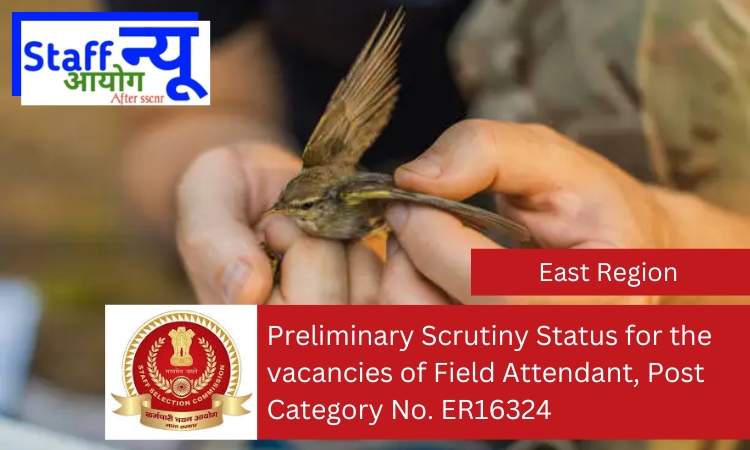 
                                                        Preliminary Scrutiny Status for the vacancies of Field Attendant, Post Category No. ER16324