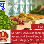 Store Keeper Grade-II Post Category No. ER17924