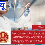 Recruitment to the post of SENIOR LABORATORY ASSISTANT, Post Category No. WR11724