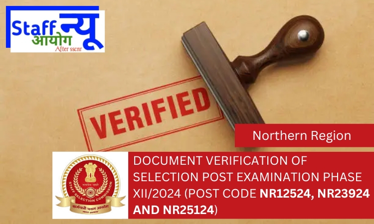 
                                                        DOCUMENT VERIFICATION OF SELECTION POST EXAMINATION PHASE XII/2024 (Post Code NR12524, NR23924 and NR25124)