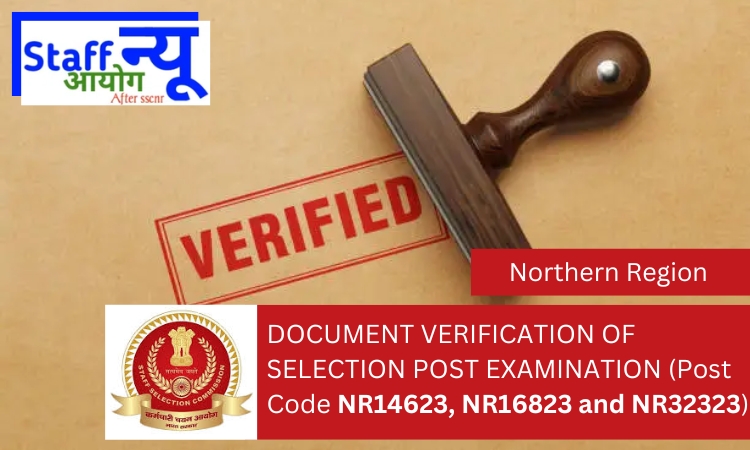 
                                                        DOCUMENT VERIFICATION OF SELECTION POST EXAMINATION (Post Code NR14623, NR16823 and NR32323)