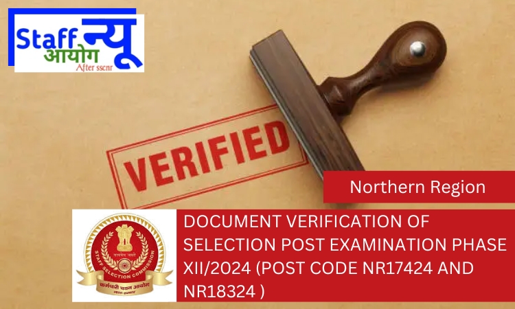 
                                                        DOCUMENT VERIFICATION OF SELECTION POST EXAMINATION PHASE XII/2024 (Post Code NR16624 and NR16724)