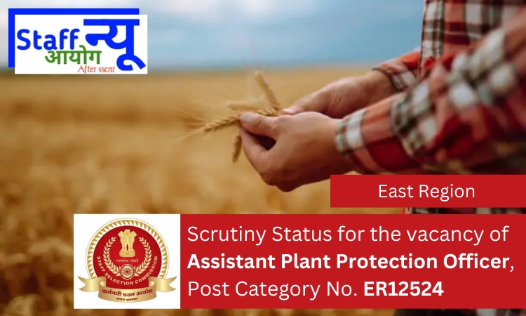 
                                                        Scrutiny Status for the vacancy of Assistant Plant Protection Officer, Post Category No. ER12524