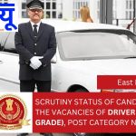 Scrutiny Status of candidates for the vacancies of Driver (Ordinary Grade), Post Category No. ER13324