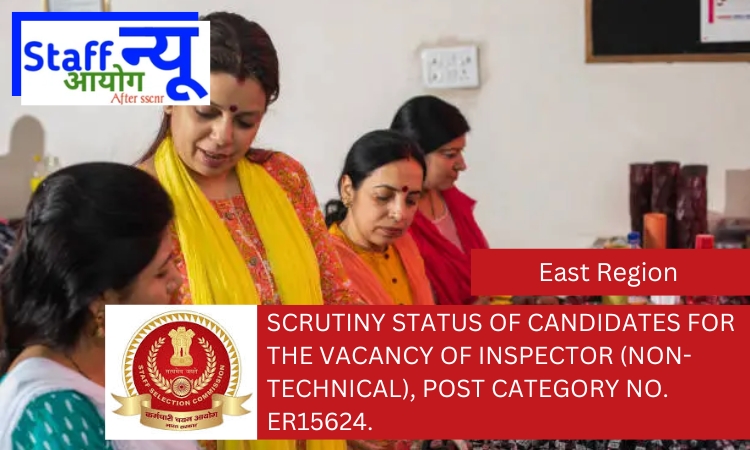 
                                                        Scrutiny Status of candidates for the vacancy of Inspector (Non-Technical), Post Category No. ER15624.