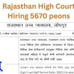राजस्थान हाई कोर्ट भर्ती 2025