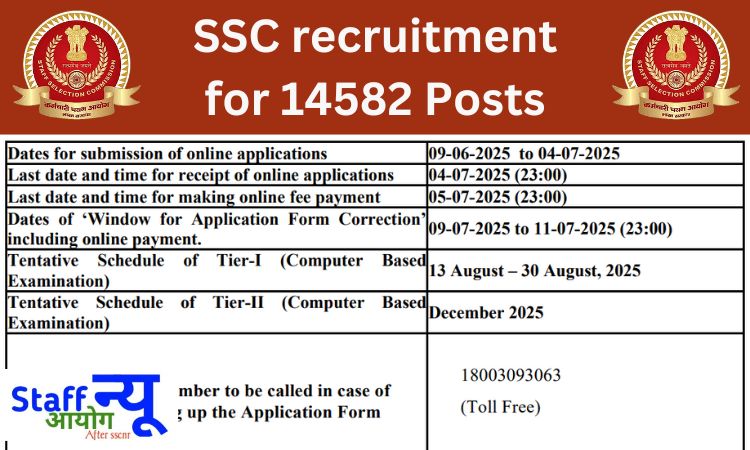 
                                                        🏛️ SSC CGL भर्ती 2025 : ग्रुप B और C के 14582 पदों पर सुनहरा अवसर, जल्दी करें आवेदन!