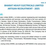 BHEL Artisan Grade IV Recruitment