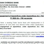 IOB Apprentice Recruitment