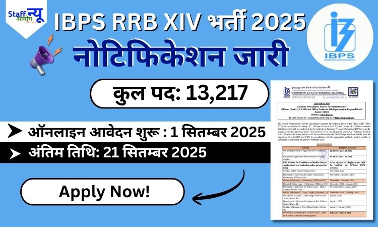 
                                                        IBPS RRB XIV भर्ती 2025 – आधिकारिक नोटिफिकेशन जारी