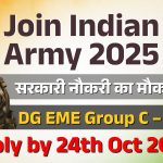 Army DG EME Group C Jobs 2025