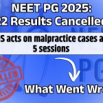 NEET PG 2025 Result Cancelled