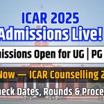 Counselling Begins for UG, PG & PhD