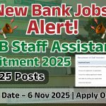 TSCAB Staff Assistant Recruitment 2025