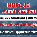 NHPC JE Admit Card 2025