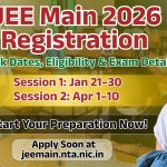 JEE Main 2026 Session 1 & 2 Dates Out