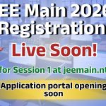 JEE Main 2026 Registration Live Updates