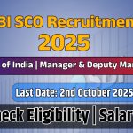 SBI Specialist Cadre Officer Recruitment 2025