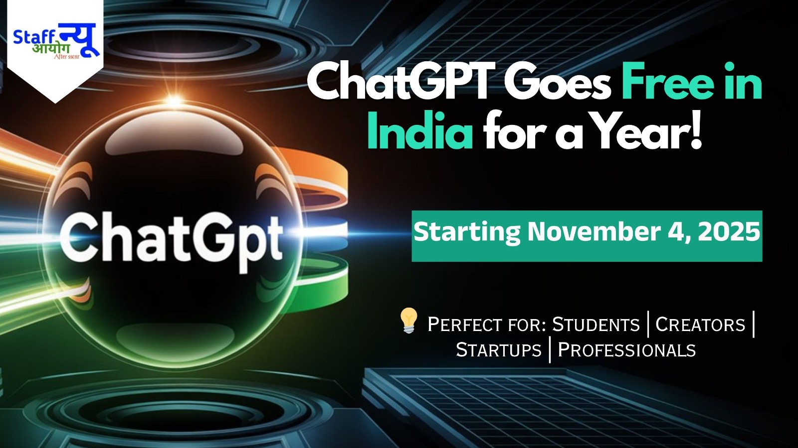 
                                                        OpenAI Announces One-Year Free Access to ChatGPT Go for Indian Users Starting November 4