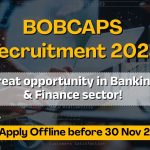 BOBCAPS Business Development Manager Recruitment 2025