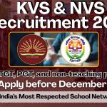 KVS & NVS Recruitment 2025