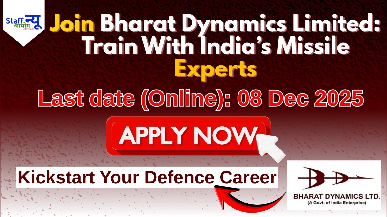 
                                                        BDL Apprenticeship 2025: A Golden Opportunity for ITI Pass-Outs to Build a Career in Defence Manufacturing