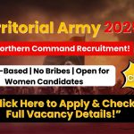 Territorial Army Northern Command Recruitment 2025
