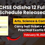 CHSE Odisha +2 Exam 2026 Dates Out