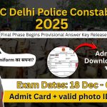 SSC Delhi Police Constable 2025 Admit Card OUT