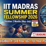IIT Madras Summer Fellowship 2026