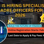 SBI Specialist Cadre Officers Recruitment 2026