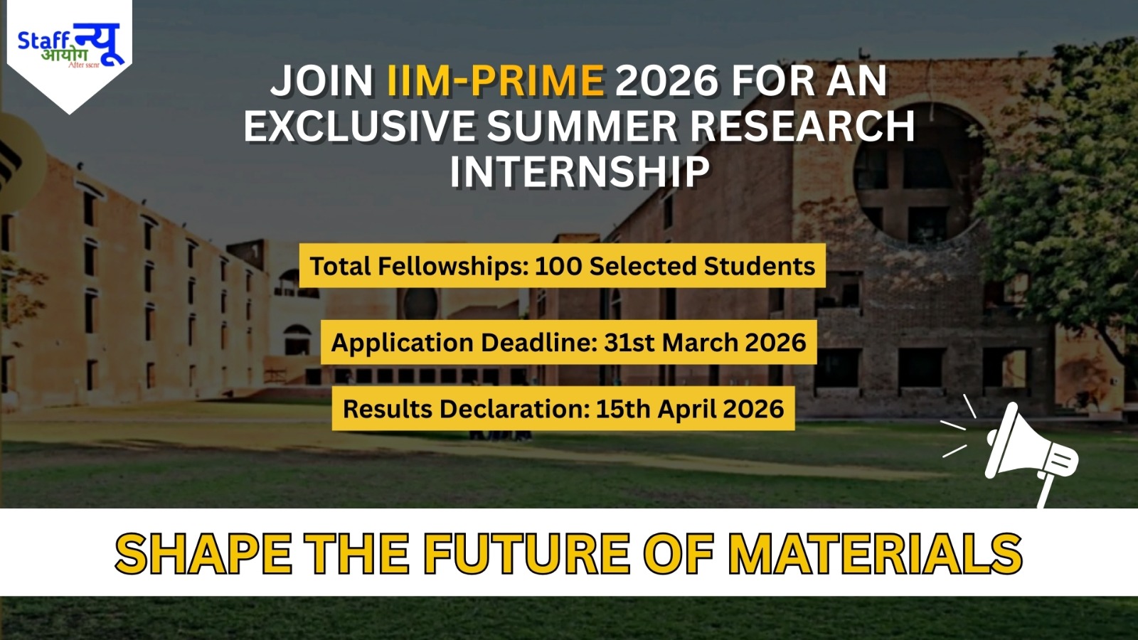 
                                                        Launch Your Research Legacy with IIM-PRIME Internship 2026!