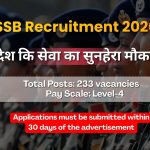 (SSB) Announces Head Constable Recruitment 2026