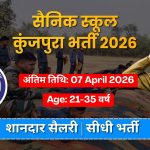 Sainik School Kunjpura Recruitment 2026