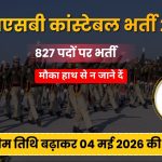 एसएसबी कांस्टेबल भर्ती 2026