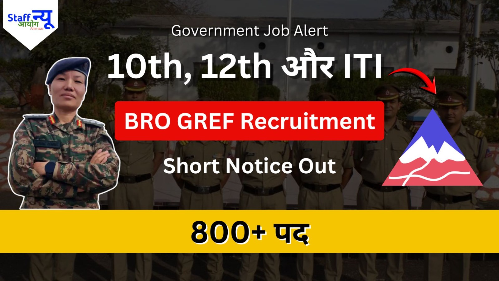 
                                                        Border Road Organisation में बम्पर भर्ती! 10वीं और 12वीं पास युवाओं के लिए नौकरी का मौका, Short Notice Out!!