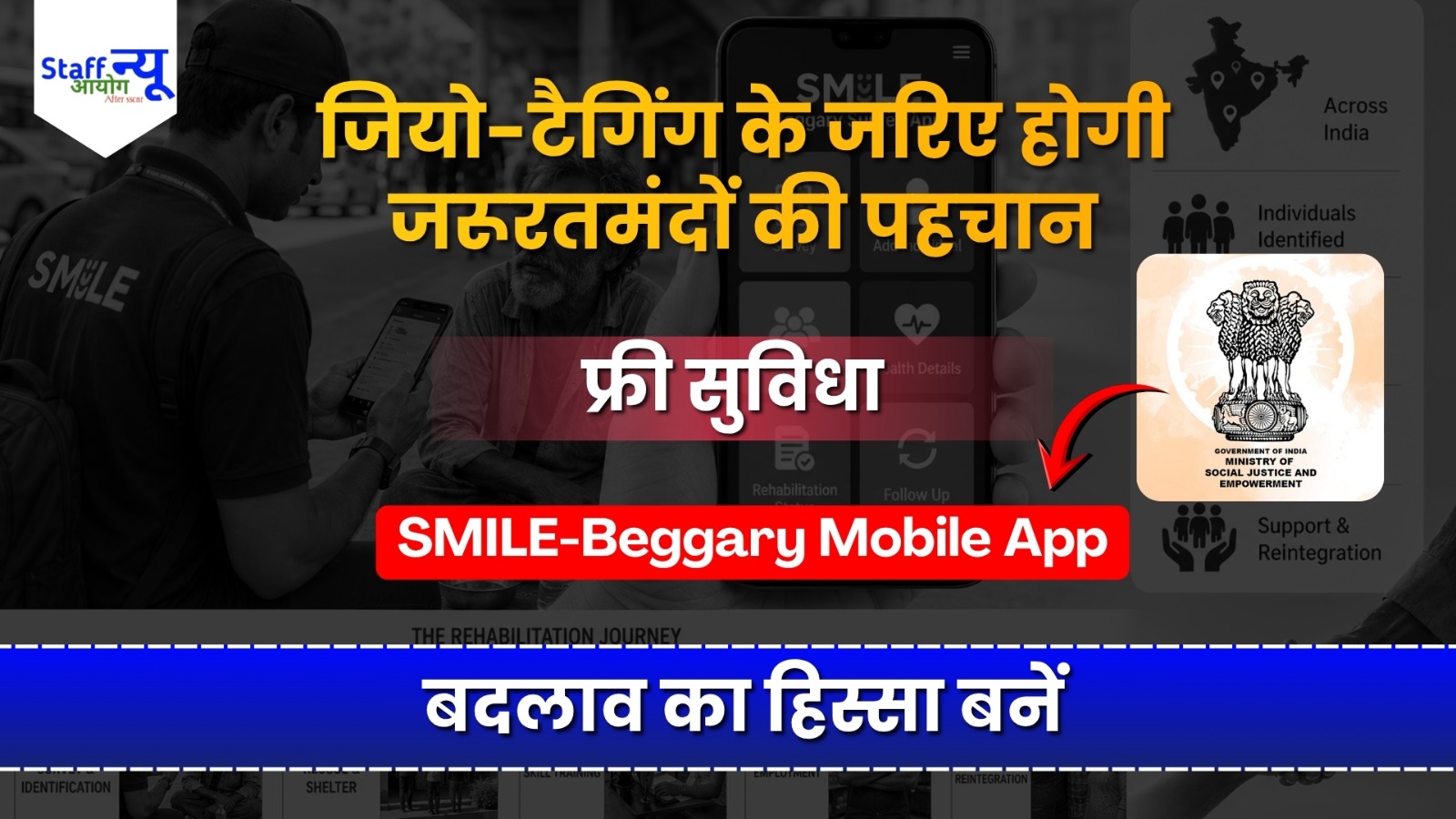 
                                                        SMILE-Beggary Mobile App 2026: अब होगा असली उद्धार! सरकार की नई ऐप से मिलेगी नई जिंदगी, जानें कैसे काम करेगी यह योजना