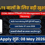 Coal India MT 276 Vacancy 2026