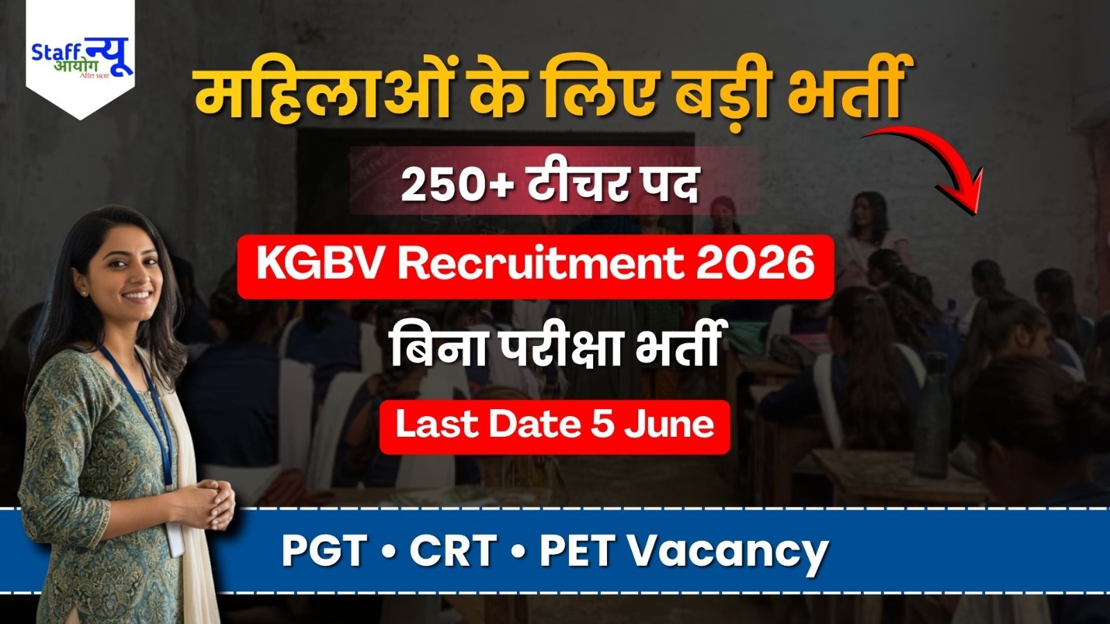 
                                                        AP KGBV Teaching Recruitment 2026, 299 टीचिंग पदों पर भर्ती, महिला उम्मीदवारों के लिए सुनहरा मौका