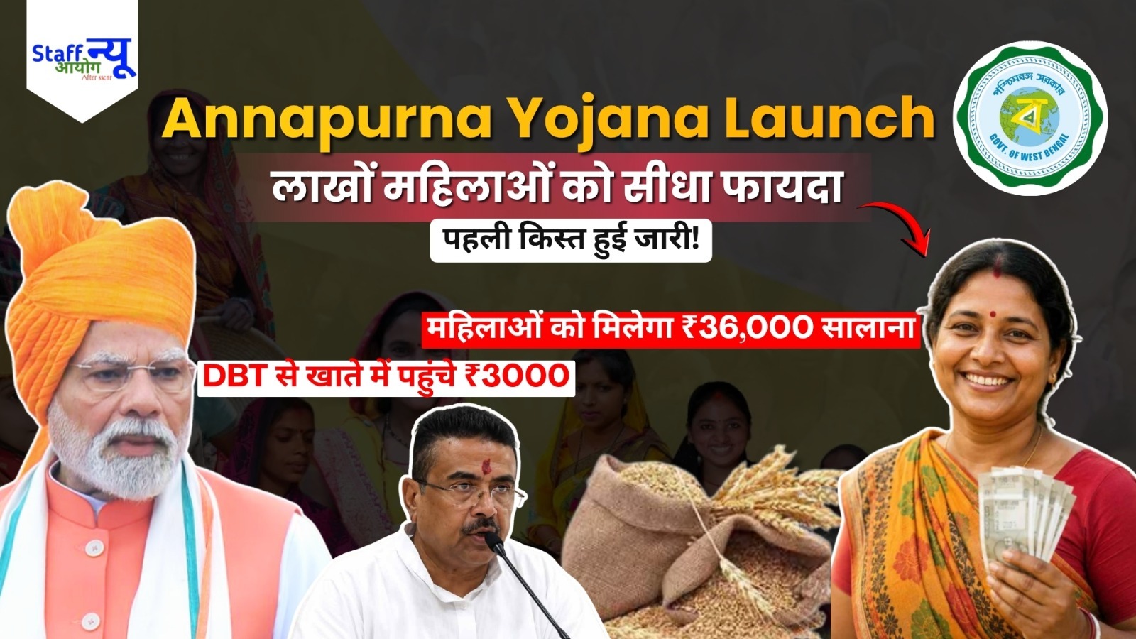 
                                                        अन्नपूर्णा योजना आज हुई लॉन्च, लाभार्थियों की सूची वेबसाइट पर होगी जारी