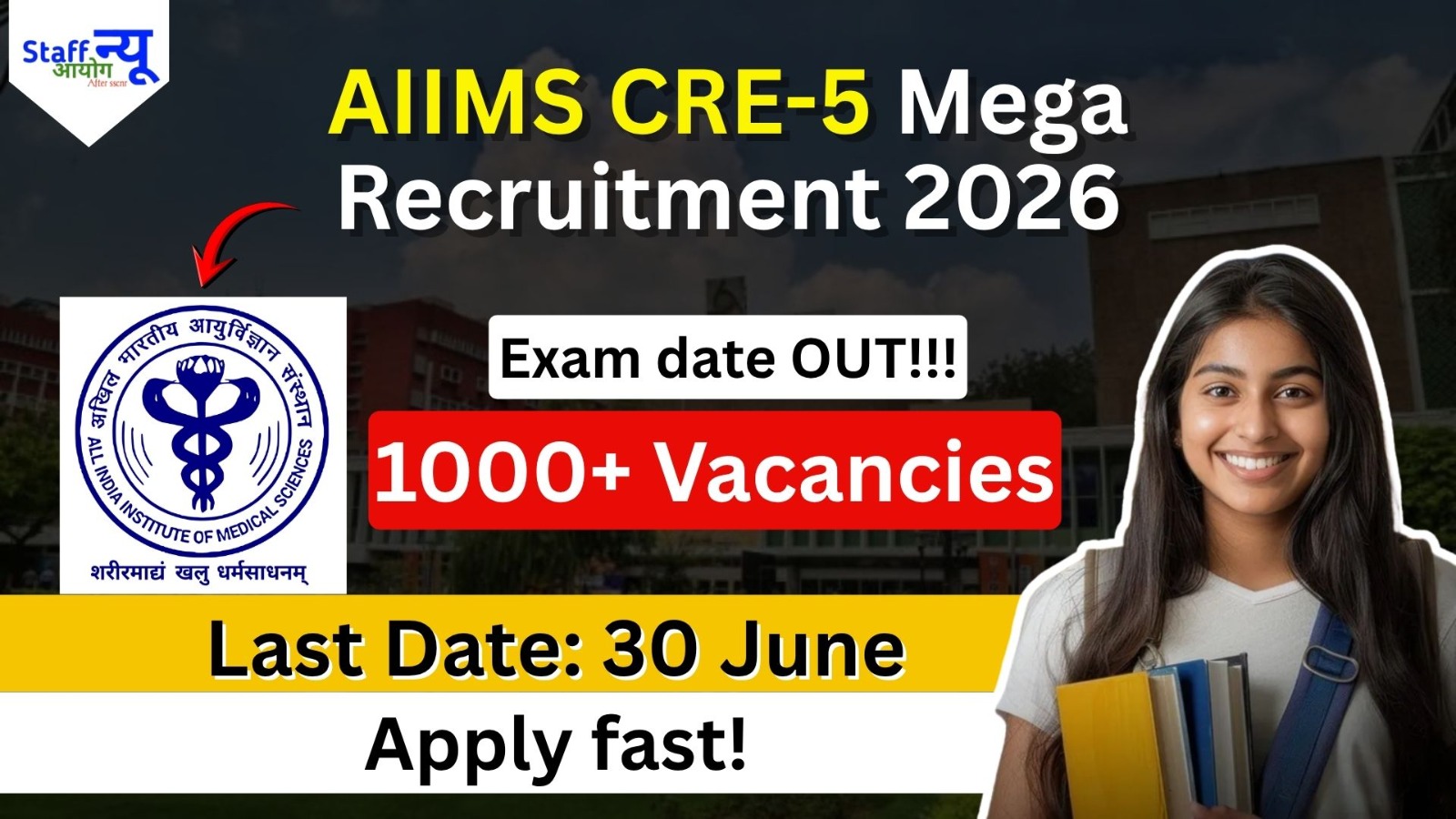
                                                        AIIMS CRE-5 Mega Recruitment: Government Job पाने का सुनहरा मौका! 