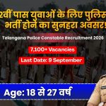 Telangana Police में 7,100+ पदों पर बम्पर भर्ती, Inter Pass युवाओं के लिए वर्दी पहनने का महा-मौका!