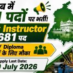 PSSSB Craft Instructor Recruitment 2026: पंजाब में 681 क्राफ्ट इंस्ट्रक्टर पदों पर भर्ती, ITI और Diploma वालों के लिए मौका