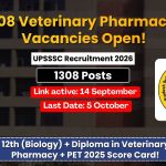 UPSSSC Veterinary Pharmacist Recruitment 2026: यूपी पशुपालन विभाग में 1308 पदों पर बम्पर सरकारी भर्ती! 