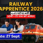 Southern Railway Apprentice Recruitment 2026: 4,471 पदों पर भर्ती, 10वीं-12वीं और ITI पास करें आवेदन